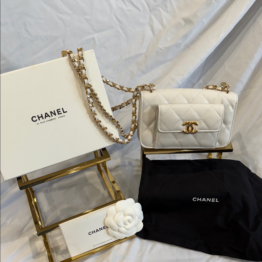 Chanel Monogram Envelope Chain Wallet